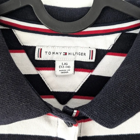 Tommy Hilfiger Girl'sClassic Striped Polo Dress Sporty Chic ~ Size 12-14 L - Picture 7 of 11